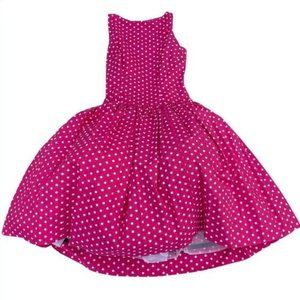 neiman marcus Tracy & Michael pink and White Pollka Dot Dress